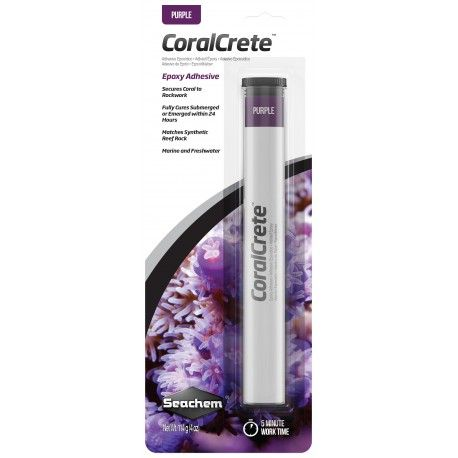 Seachem CoralCrete Purple 114g – Reef-Safe Epoxy Putty for Coral Mounting