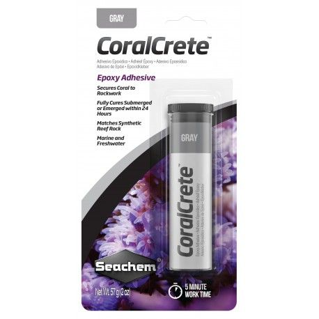 Seachem CoralCrete Gray 57g – Reef-Safe Epoxy Putty for Corals & Rockwork