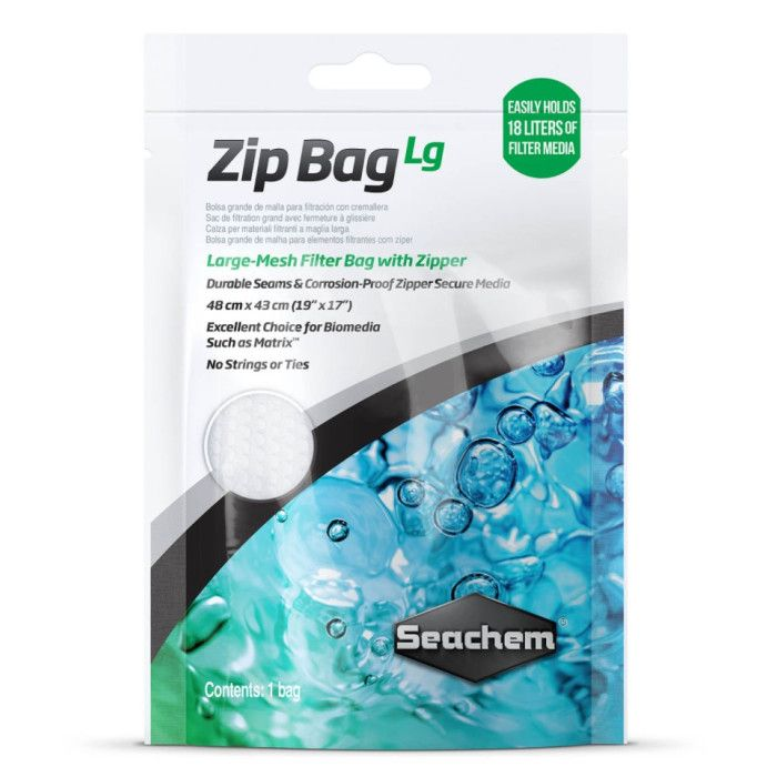 Seachem Zip Bag Large Mesh 19×17″ – Heavy-Duty Filter Media Bag