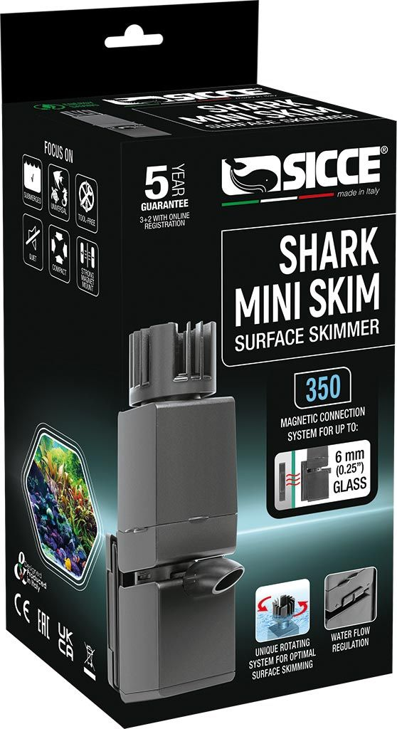 Sicce Shark Mini Skimmer 350 Surface Skimmer for Aquariums