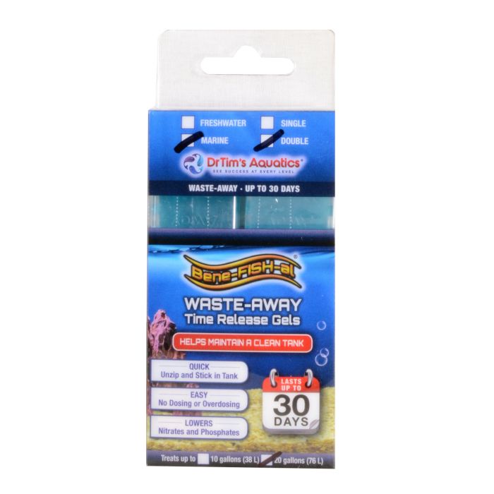 Dr. Tim's Waste Away Gel Small Twin (Up to 20g) - Time-Release Aquarium Cleaner