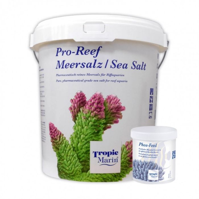 Tropic Marin Pro Reef Salt 25kg Bucket + Phos-Feed – Premium Sea Salt for Reef Aquariums